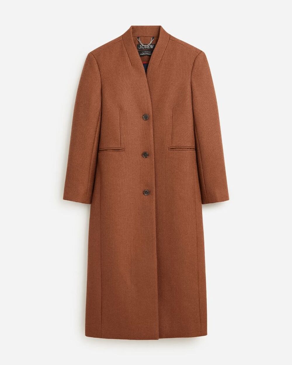 J. Crew Brown Italian Melton Wool Blend Palais Top Coat Women's Size 12